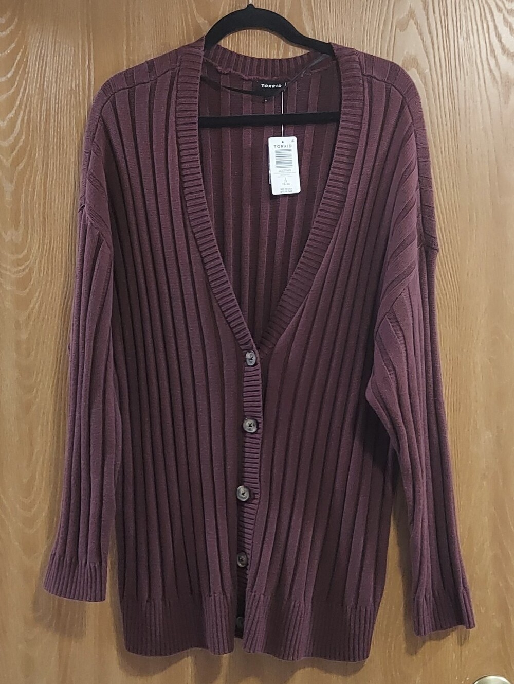 NWT Torrid Ribbed Button Front Cardigan Sassafrass Size 2X